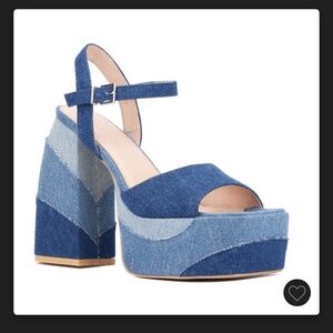 Never Worn Denim platform heels